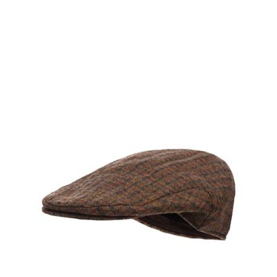 Osborne Brown dogtooth flat cap hat
